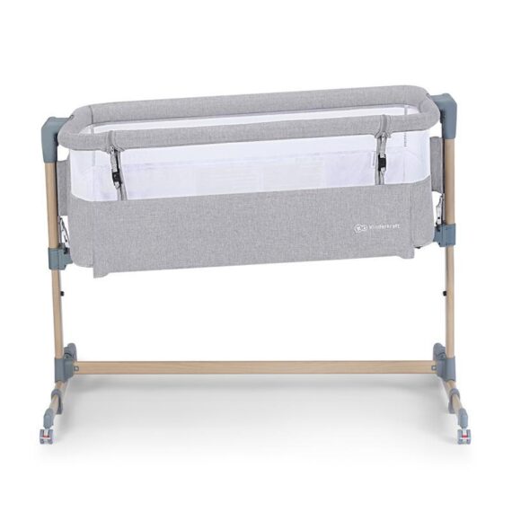 KINDERKRAFT SELECT Postieľka detská polohovateľná Neste Air Grey Wood, Premium