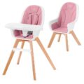 KINDERKRAFT SELECT Stolička jedálenská 2v1 Tixi Pink, Premium