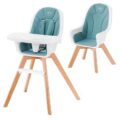 KINDERKRAFT SELECT Stolička jedálenská 2v1 Tixi Turquoise, Premium