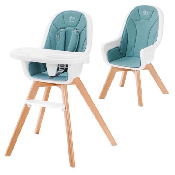 KINDERKRAFT SELECT Stolička jedálenská 2v1 Tixi Turquoise, Premium