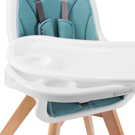 KINDERKRAFT SELECT Stolička jedálenská 2v1 Tixi Turquoise, Premium
