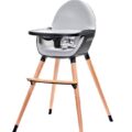 KINDERKRAFT Stolička jedálenská FINI Grey/Black