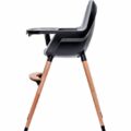 KINDERKRAFT Stolička jedálenská FINI Grey/Black