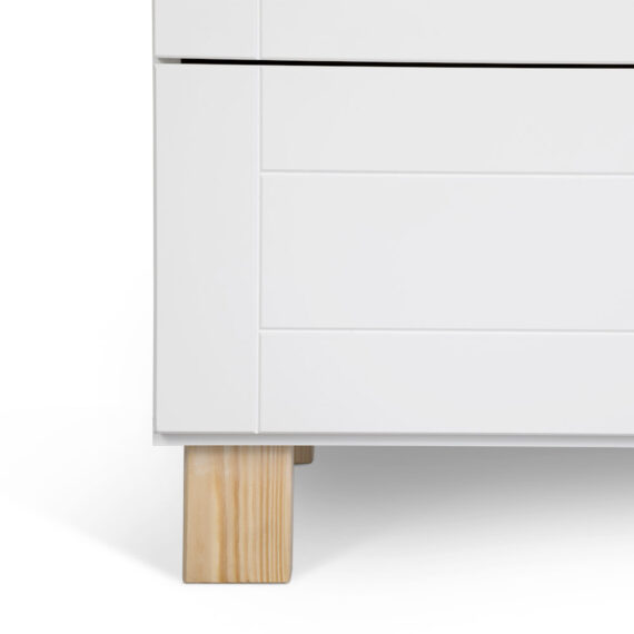 KLUPS Komoda s prebaľovacím pultíkom Iwo biela-natural push-to-open