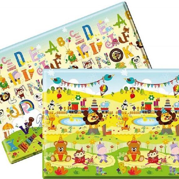 LALALU Podložka na hranie PREMIUM Small, 140 x 140 x 1,2 – Happy Birthday