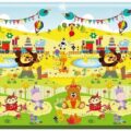 LALALU Podložka na hranie PREMIUM Small, 140 x 140 x 1,2 – Happy Birthday