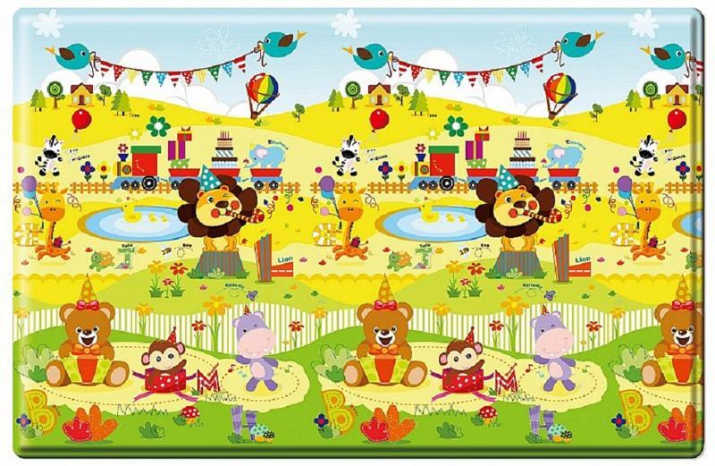 LALALU Podložka na hranie PREMIUM Small, 140 x 140 x 1,2 – Happy Birthday