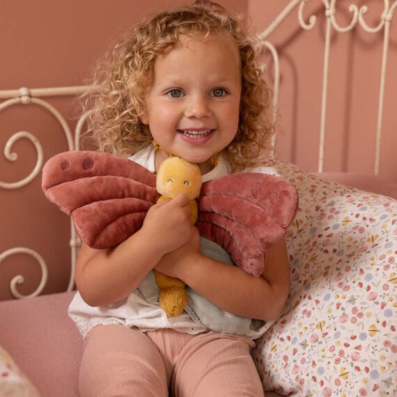 LITTLE DUTCH Hračka plyšová motýľ Kvety a motýle