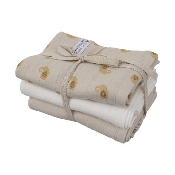 LODGER Plienky mušelínové Swaddler Flame Tribe 3balenie 70 x 70 cm Birch