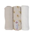 LODGER Plienky mušelínové Swaddler Flame Tribe 3balenie 70 x 70 cm Birch