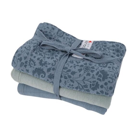 LODGER Plienky mušelínové Swaddler Flower Tribe 3balenie 70 x 70 cm Ocean