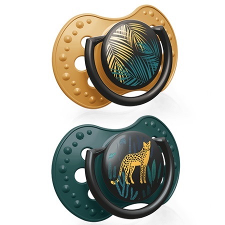 LOVI Cumlík silikónový dynamický JUNGLE VIBES 6-18m 2 ks chlapec