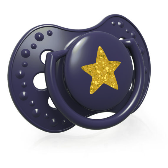 LOVI Cumlík silikónový dynamický Stardust 18m+ 2 ks fialový