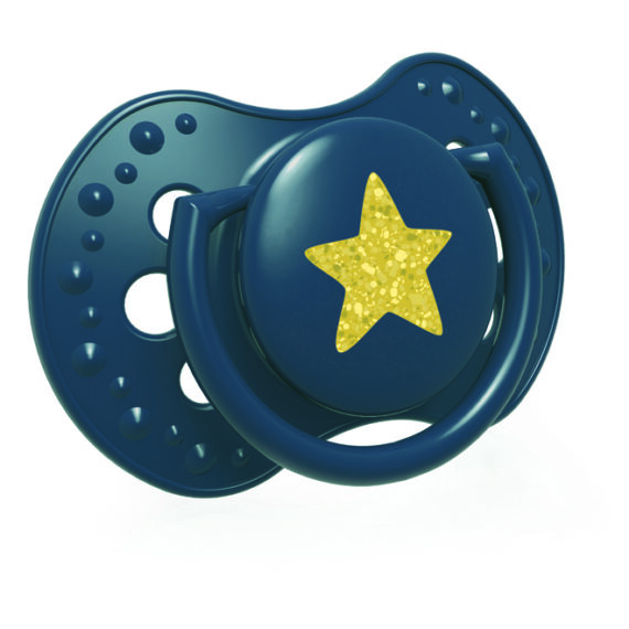 LOVI Cumlík silikónový dynamický Stardust 18m+ 2 ks modrý