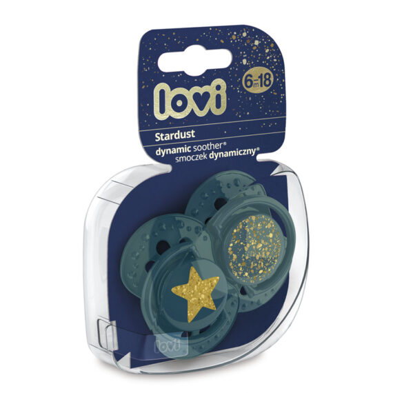LOVI Cumlík silikónový dynamický Stardust 6-18m 2 ks zelený