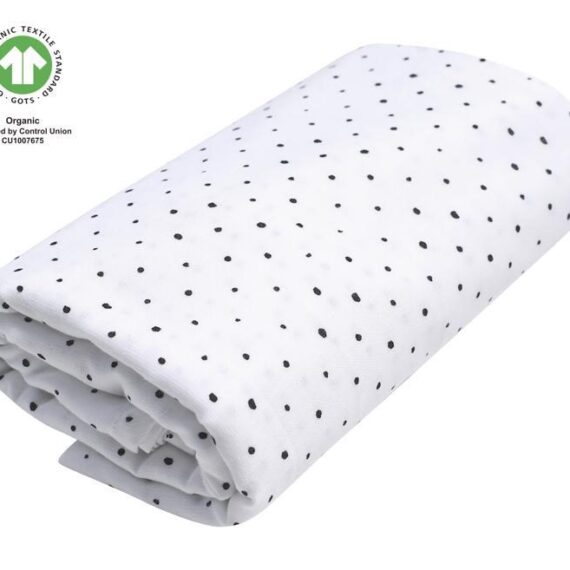 MOTHERHOOD Plienka mušelínová BIO XXL Black Dots 130x130cm