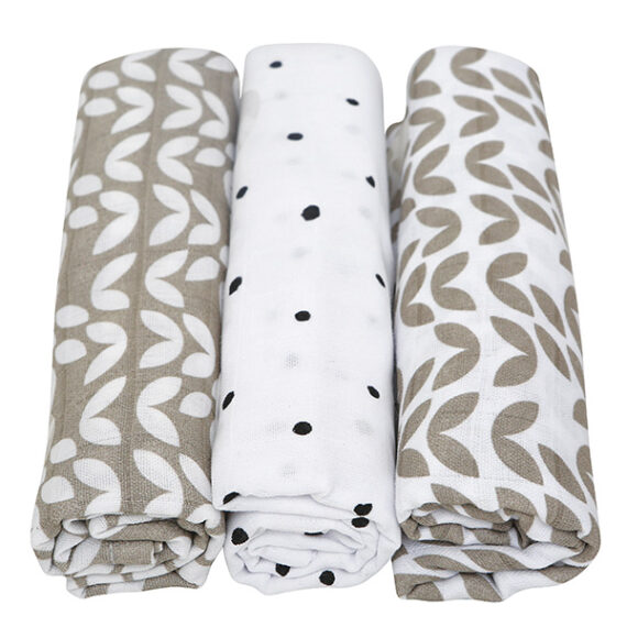 MOTHERHOOD Plienky mušelínové 3 ks Beige Classics 70×80 cm