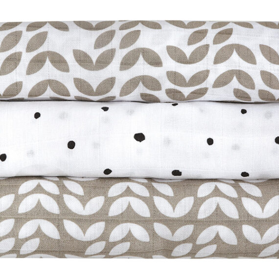 MOTHERHOOD Plienky mušelínové 3 ks Beige Classics 70×80 cm