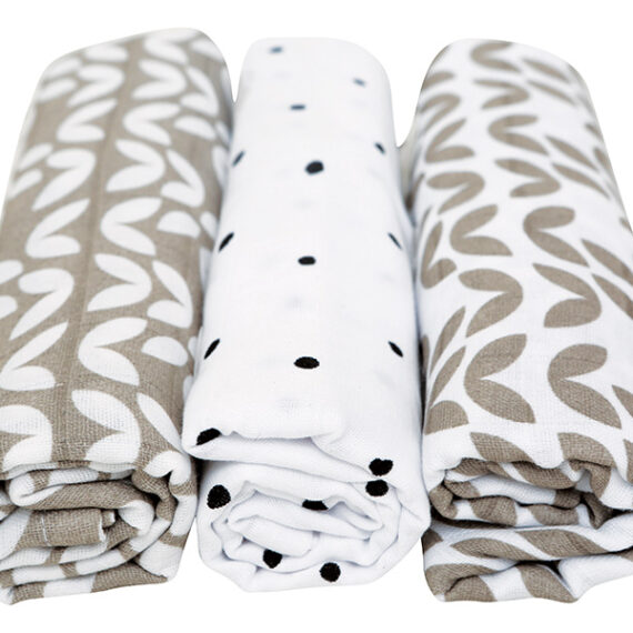 MOTHERHOOD Plienky mušelínové 3 ks Beige Classics 70×80 cm