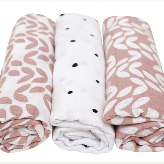 MOTHERHOOD Plienky mušelínové 3 ks Pink Classics 70×80 cm