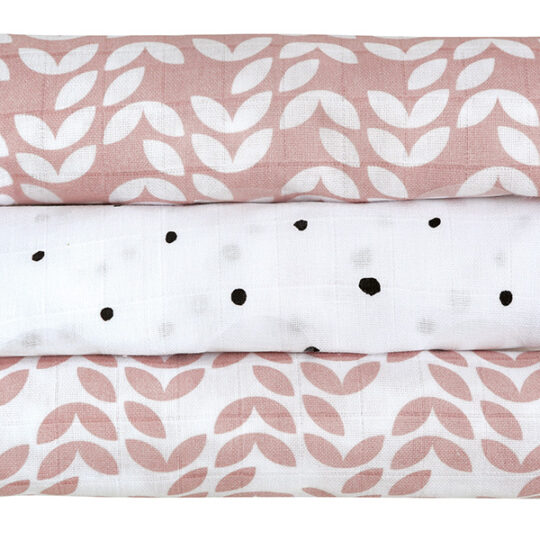 MOTHERHOOD Plienky mušelínové 3 ks Pink Classics 70×80 cm