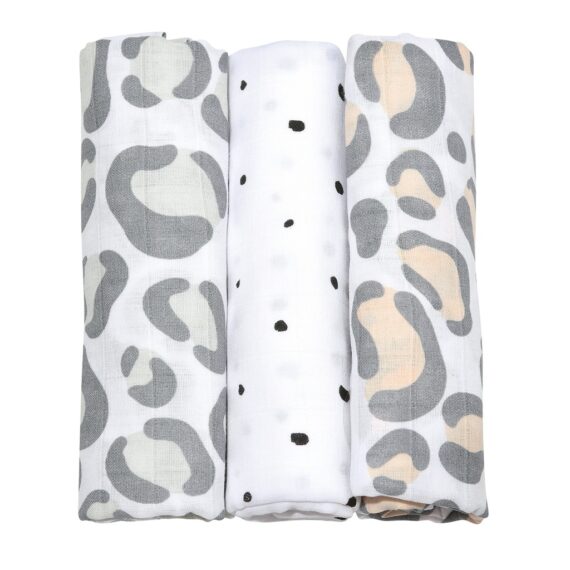 MOTHERHOOD Plienky mušelínové 3ks Salmon Ocelot 70×80 cm
