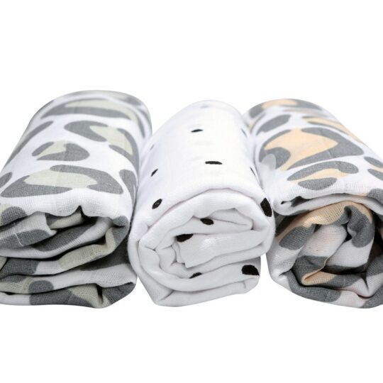 MOTHERHOOD Plienky mušelínové 3ks Salmon Ocelot 70×80 cm