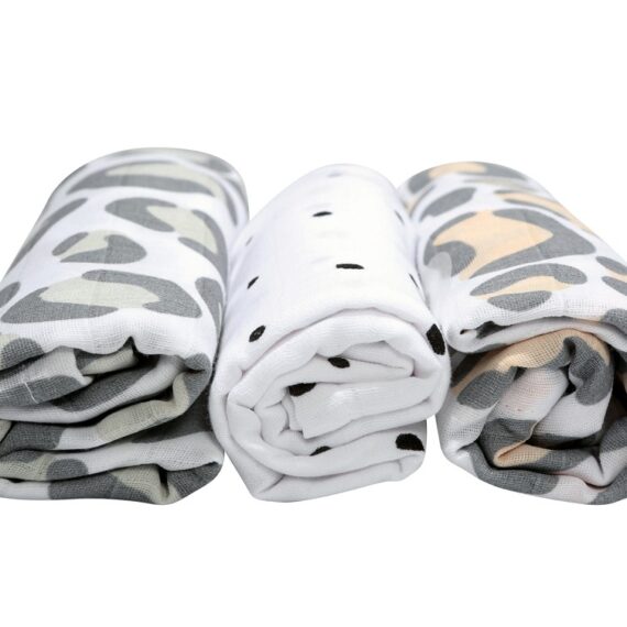 MOTHERHOOD Plienky mušelínové 3ks Salmon Ocelot 70×80 cm