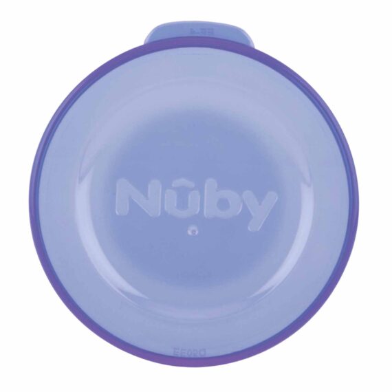 NUBY Hrnček netečúci 360° 300 ml, 6 m+ ružová / fialová