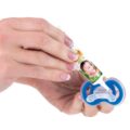 NUBY Hryzačka silikónová v tvare cumlíka – modrá 0 m+