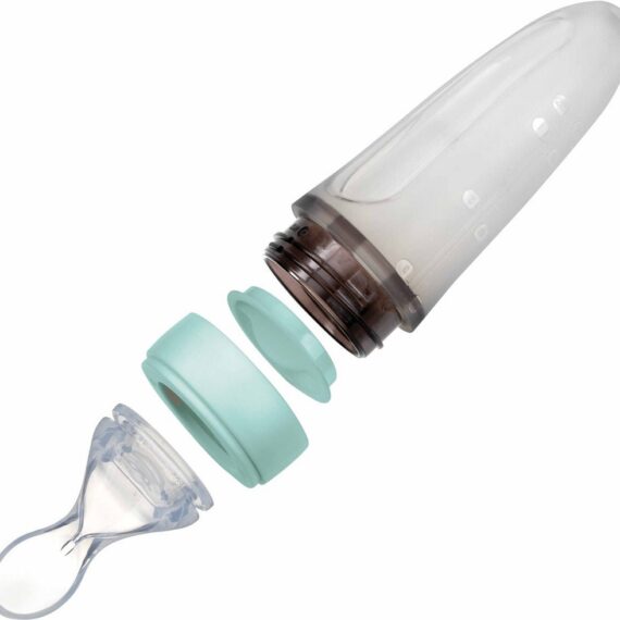 NUBY Kŕmitko silikónové 90 ml 3m+ zelené