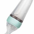 NUBY Kŕmitko silikónové 90 ml 3m+ zelené