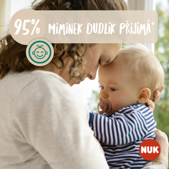 NUK Cumlík Nature latex 2ks 0-6m – béžová