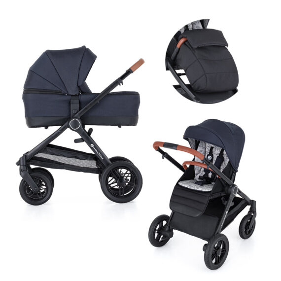 PETITE&MARS Kočík 2v1 Trails Anthracite Blue + PETITE&MARS Podložka na hranie Joy City ZADARMO