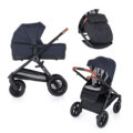 PETITE&MARS Kočík 2v1 Trails Anthracite Blue + PETITE&MARS Postieľka Koot – Lion Grey ZADARMO