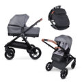 PETITE&MARS Kočík 2v1 Trails Ultimate Grey + PETITE&MARS Podložka na hranie Joy Max Giraffe ZADARMO
