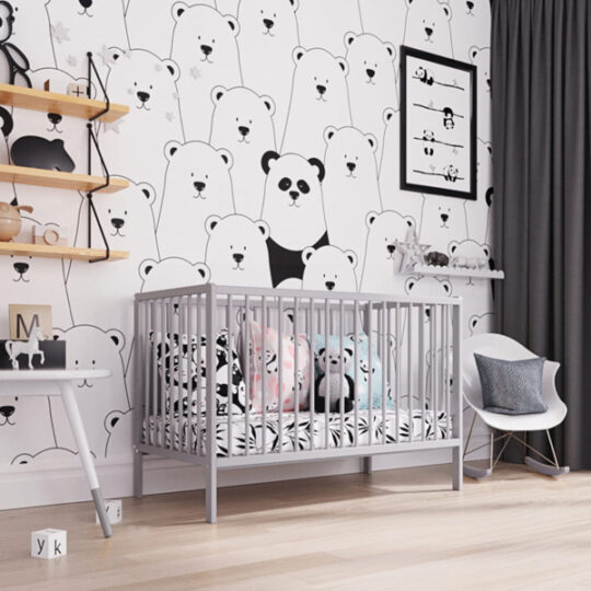 PETITE&MARS Postieľka drevená Moony Grey