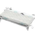 SENSILLO Mantinel do postieľky velvet CLOUDS PLUSH KARO 180×30 cm
