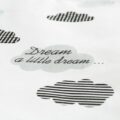 SENSILLO Mantinel do postieľky velvet CLOUDS PLUSH KARO 180×30 cm