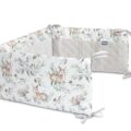 SENSILLO Mantinel do postieľky velvet DEERS GREY PLUSH KARO 180×30 cm