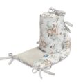 SENSILLO Mantinel do postieľky velvet DEERS GREY PLUSH KARO 180×30 cm