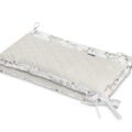 SENSILLO Mantinel do postieľky velvet DEERS GREY PLUSH KARO 180×30 cm