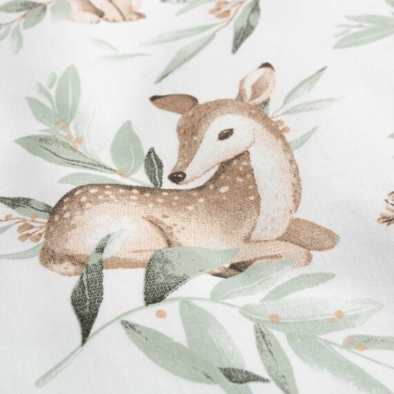 SENSILLO Mantinel do postieľky velvet DEERS GREY PLUSH KARO 180×30 cm