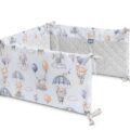 SENSILLO Mantinel do postieľky velvet FLIGHT IN CLOUDS PLUSH KARO 180×30 cm