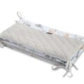 SENSILLO Mantinel do postieľky velvet FLIGHT IN CLOUDS PLUSH KARO 180×30 cm