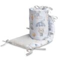 SENSILLO Mantinel do postieľky velvet FLIGHT IN CLOUDS PLUSH KARO 180×30 cm
