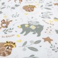 SENSILLO Mantinel do postieľky velvet FOREST ADVENTURE PLUSH KARO 180×30 cm