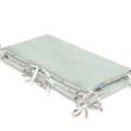 SENSILLO Mantinel do postieľky waffle DEERS MINT 180×30 cm