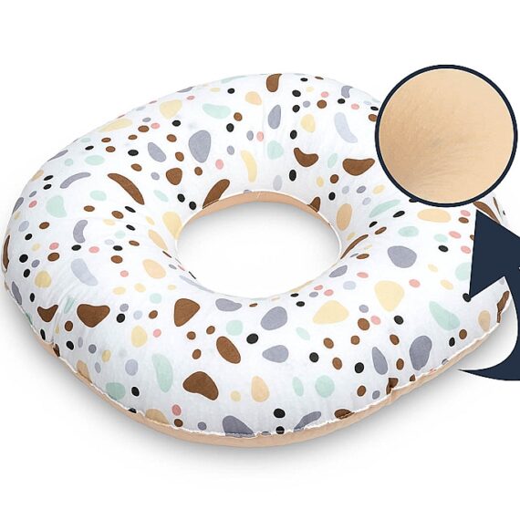 SENSILLO Vankúš popôrodný bodky Beige bavlna 43 cm