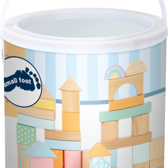 SMALL FOOT Kocky drevené pastelové 50 ks